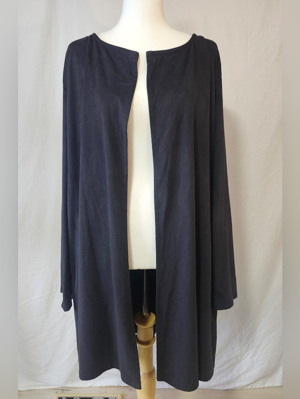 DKR Women's Open Front Black Cardigan